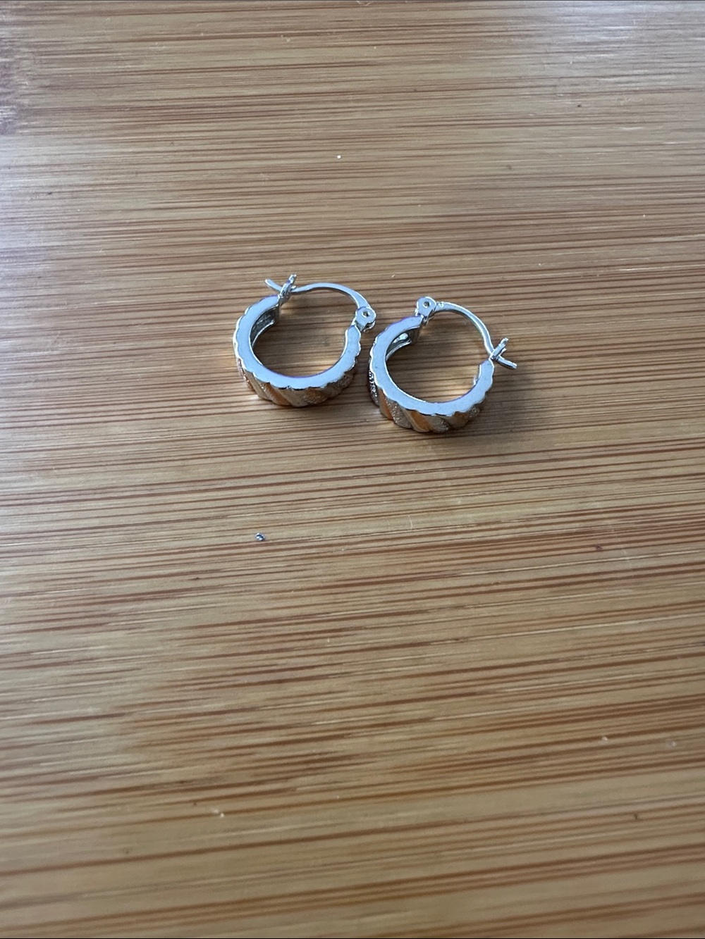 Silver Twisted Hoop Earrings - Classic Women's Jewelry